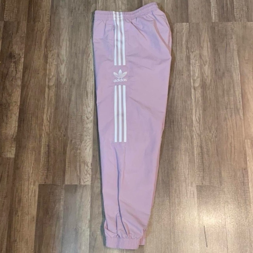 Lavender adidas windbreaker pants